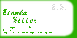 bianka willer business card